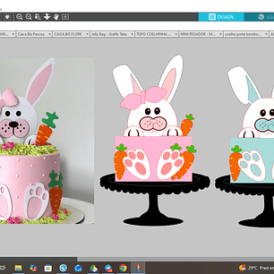 Arquivo Topo Páscoa Coelhinhos Camadas