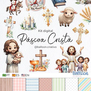 Kit Digital Páscoa Cristã - Balloon Criativo