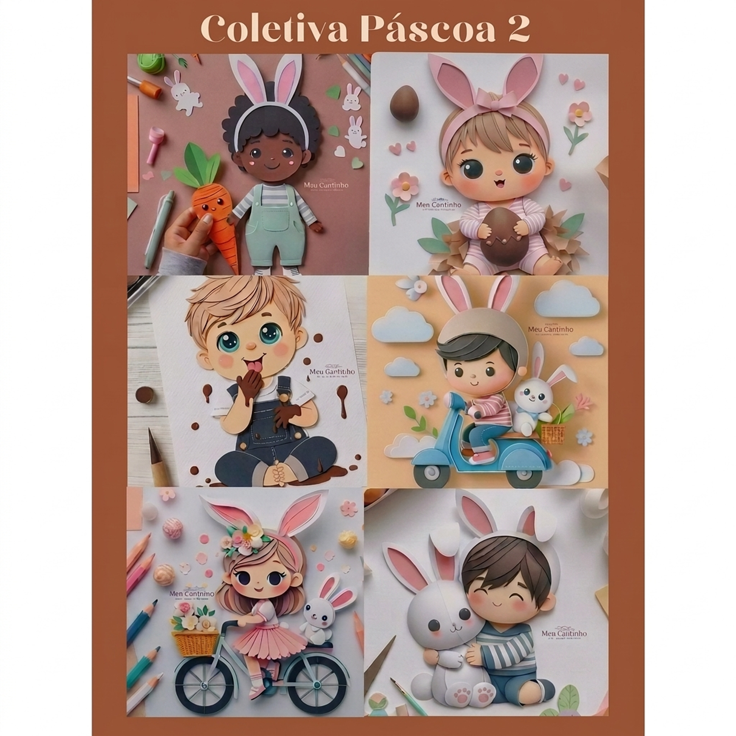 Arquivo 6 Topos Coringas Mascotes Baby Páscoa - Camadas