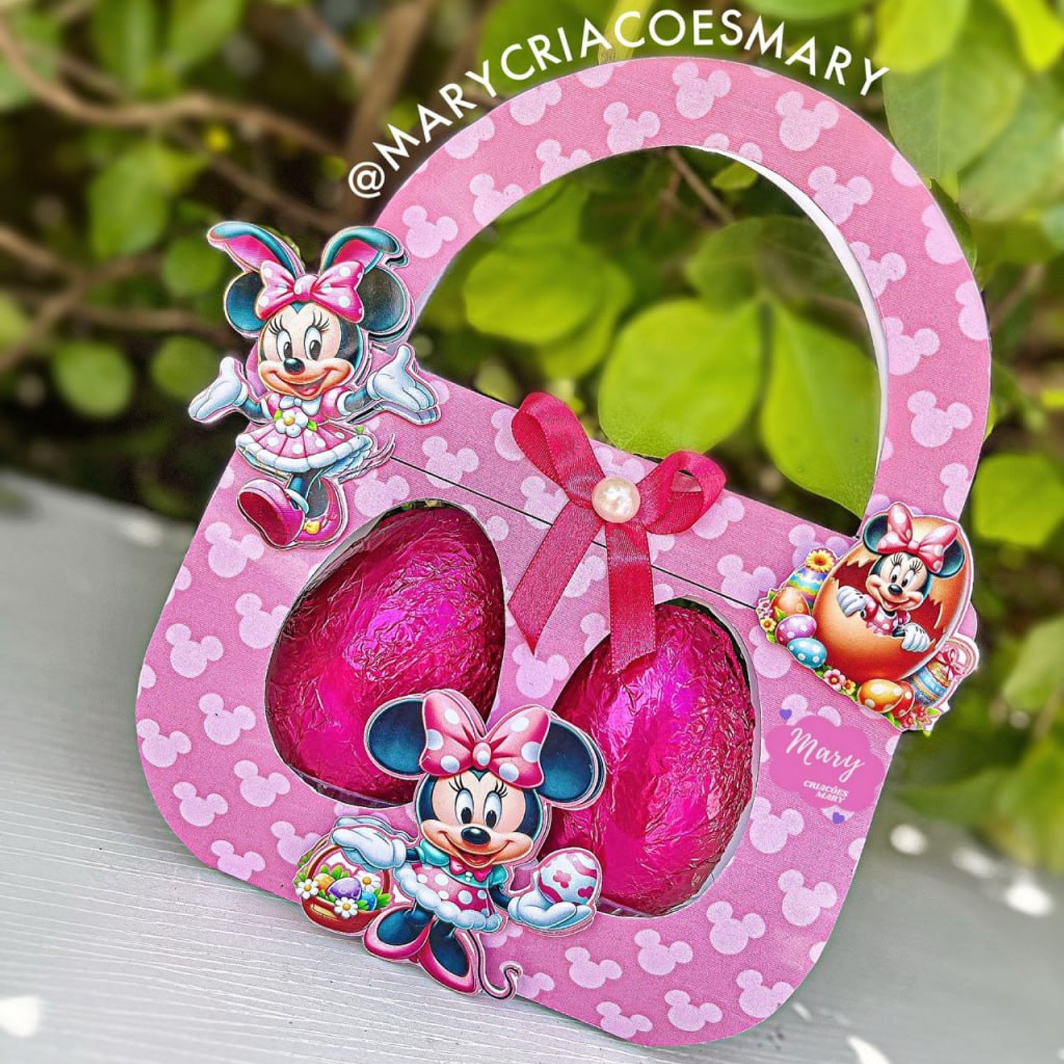 Arquivo Cestinha 2 Ovinhos 50g Minnie + 4 Temas - Mary Criações 1