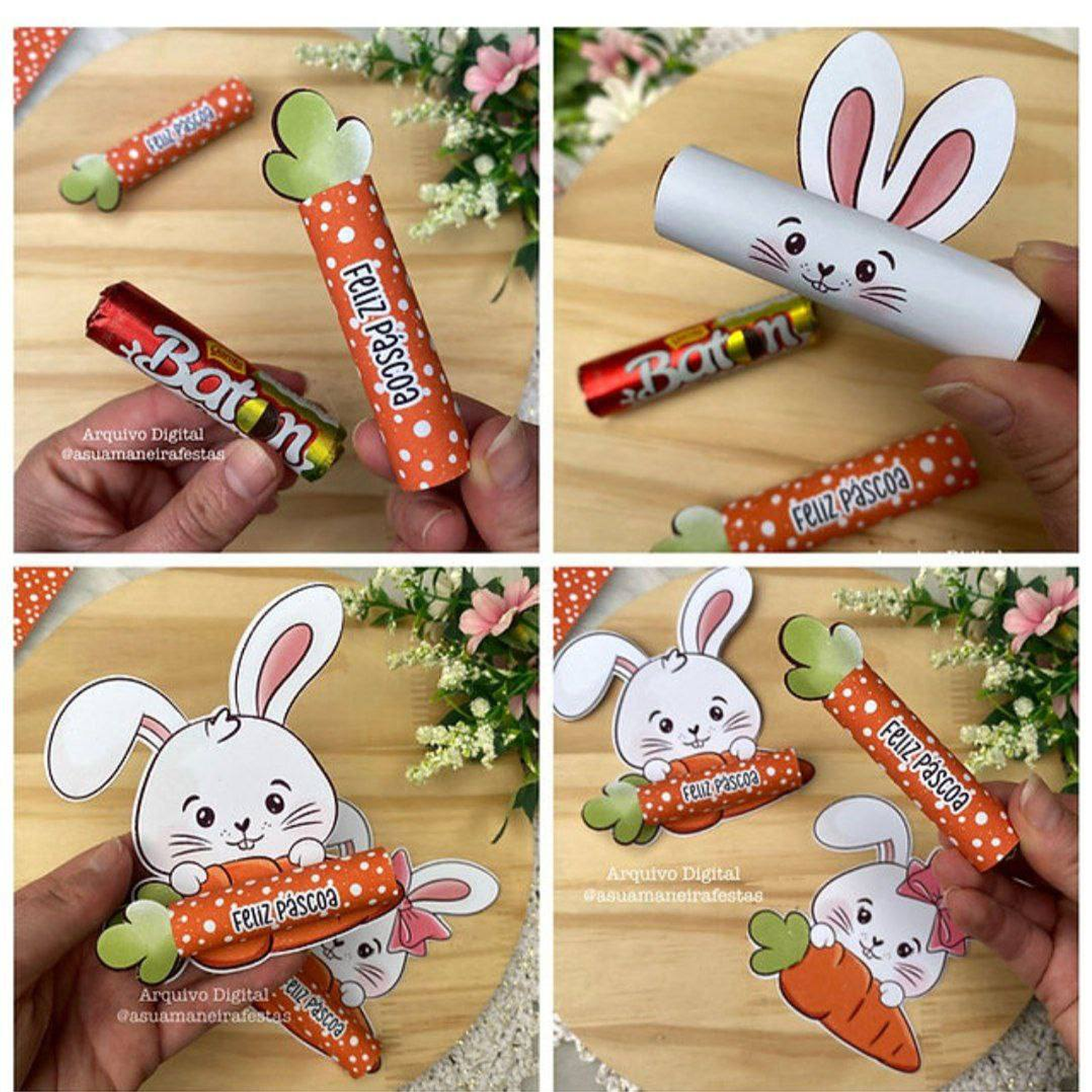 Arquivo Cartão Coelho e Cenoura Bis - Baton - A sua maneira festas