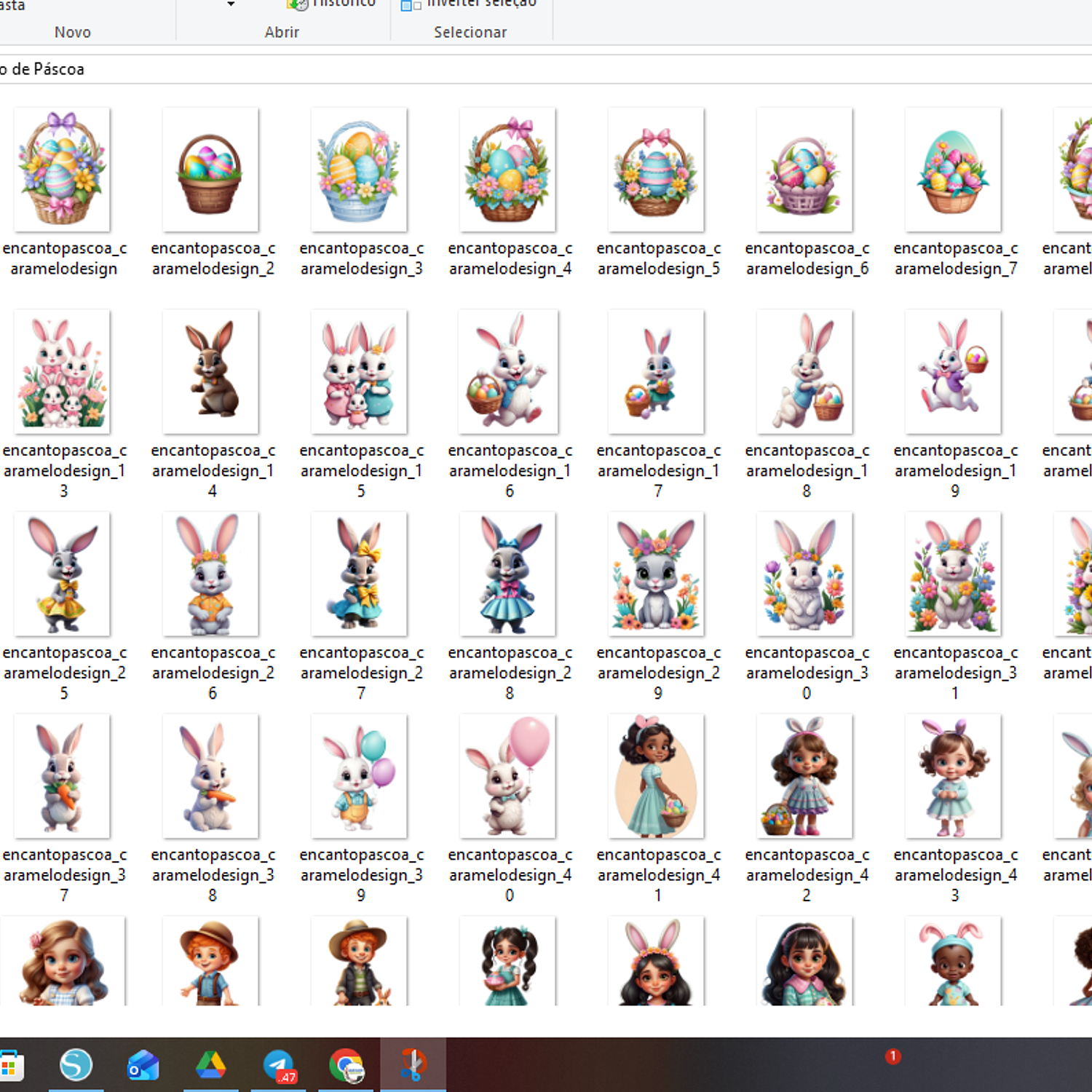 Arquivo Kit Digital Encanto De Páscoa - Caramelo Designer  2