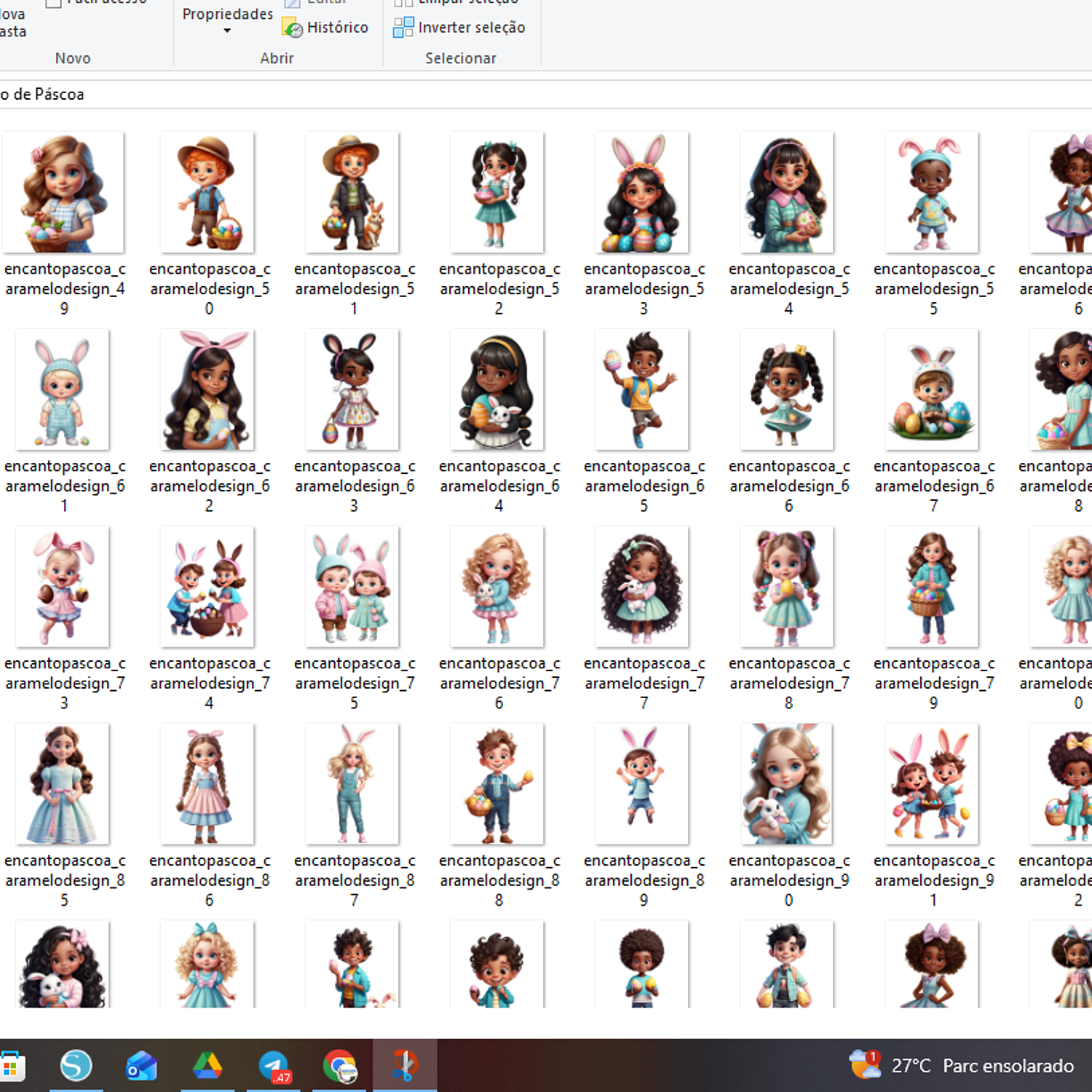 Arquivo Kit Digital Encanto De Páscoa - Caramelo Designer  4