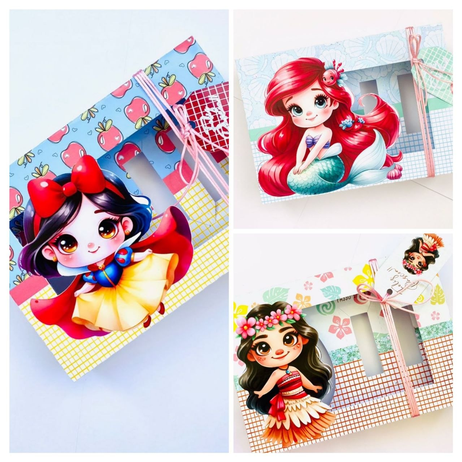 Arquivo kit 6 Caixas Mini Confeiteiro Princesas Cute 4