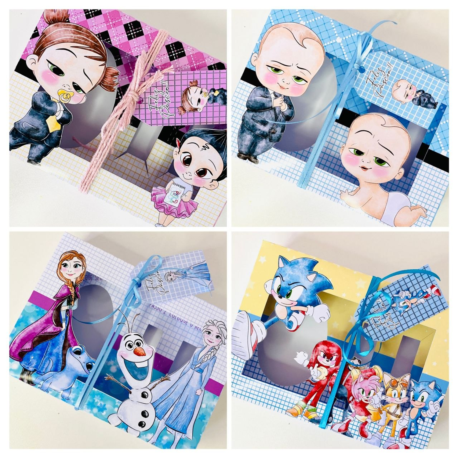 Arquivo kit 11 Caixas Mini Confeiteiro Personagens 4