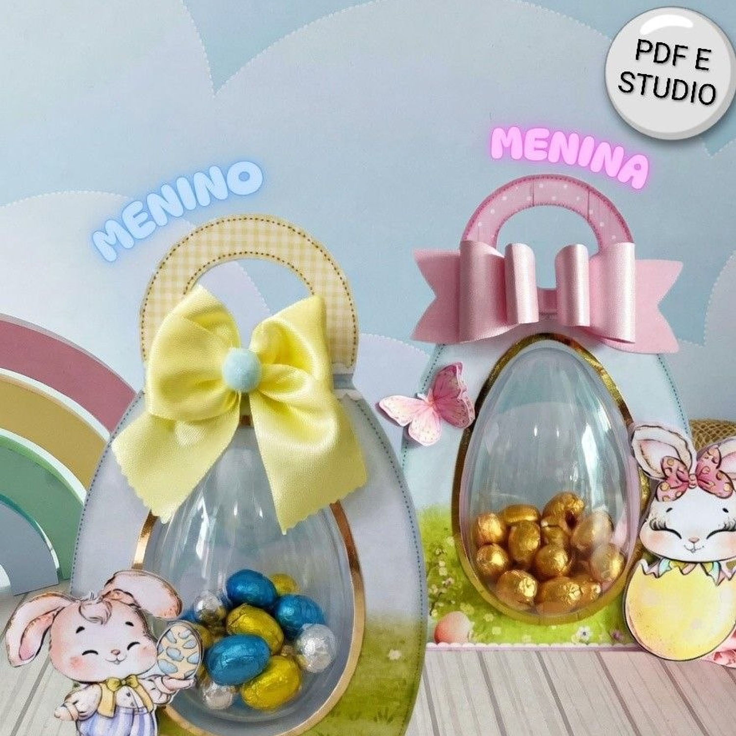 Arquivo Suporte Para Ovo menino e menina 1