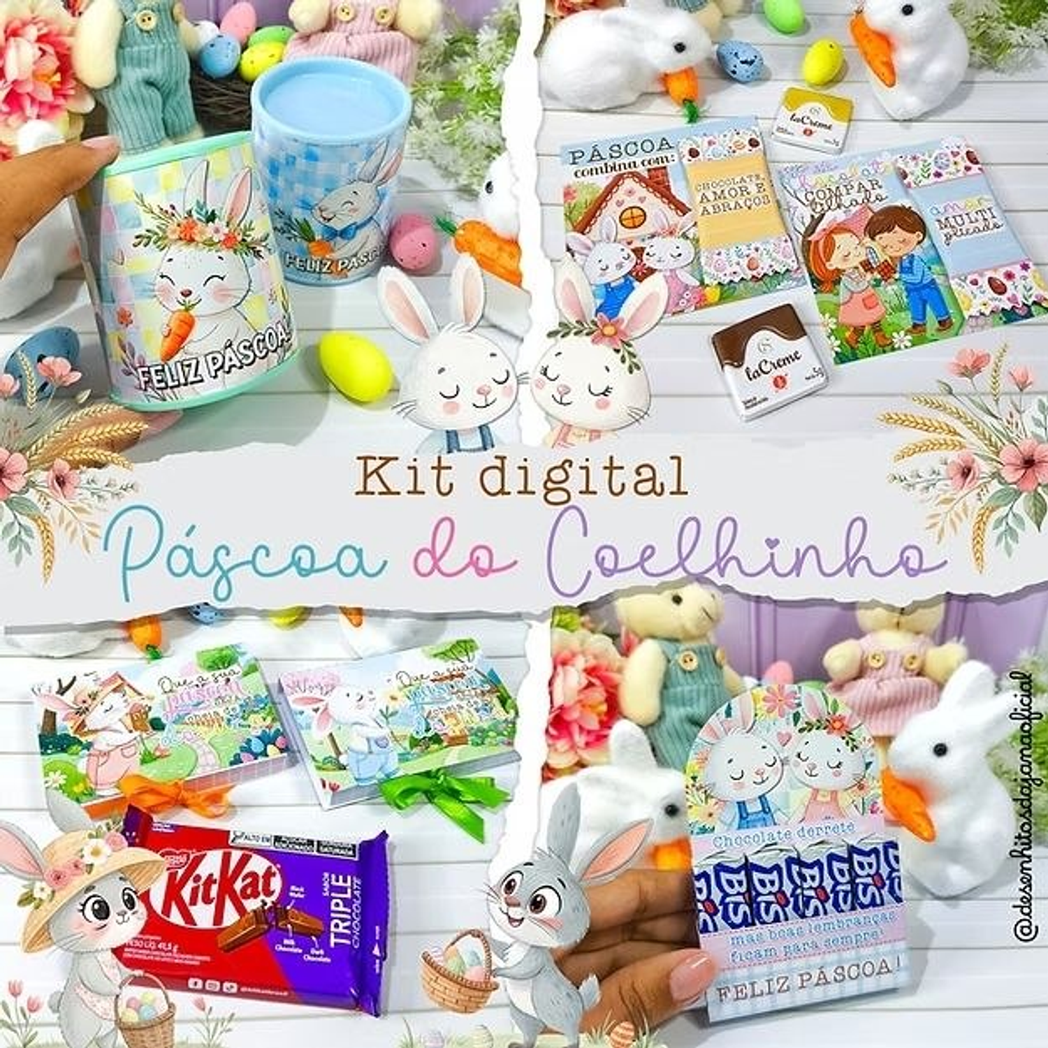 Arquivo Páscoa Do Coelhinho - Kit Premium - Design por Desenhitos Da Jana  1