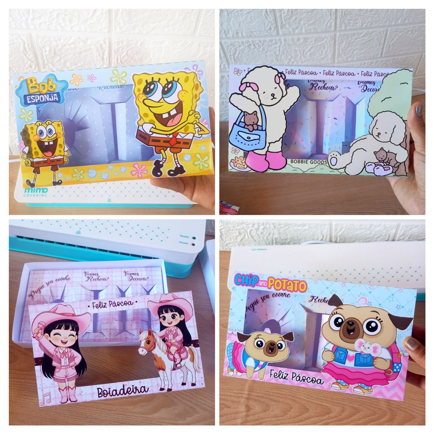 Arquivo Pack 01 Caixas Mini Confeiteiro Páscoa 9 Temas 2