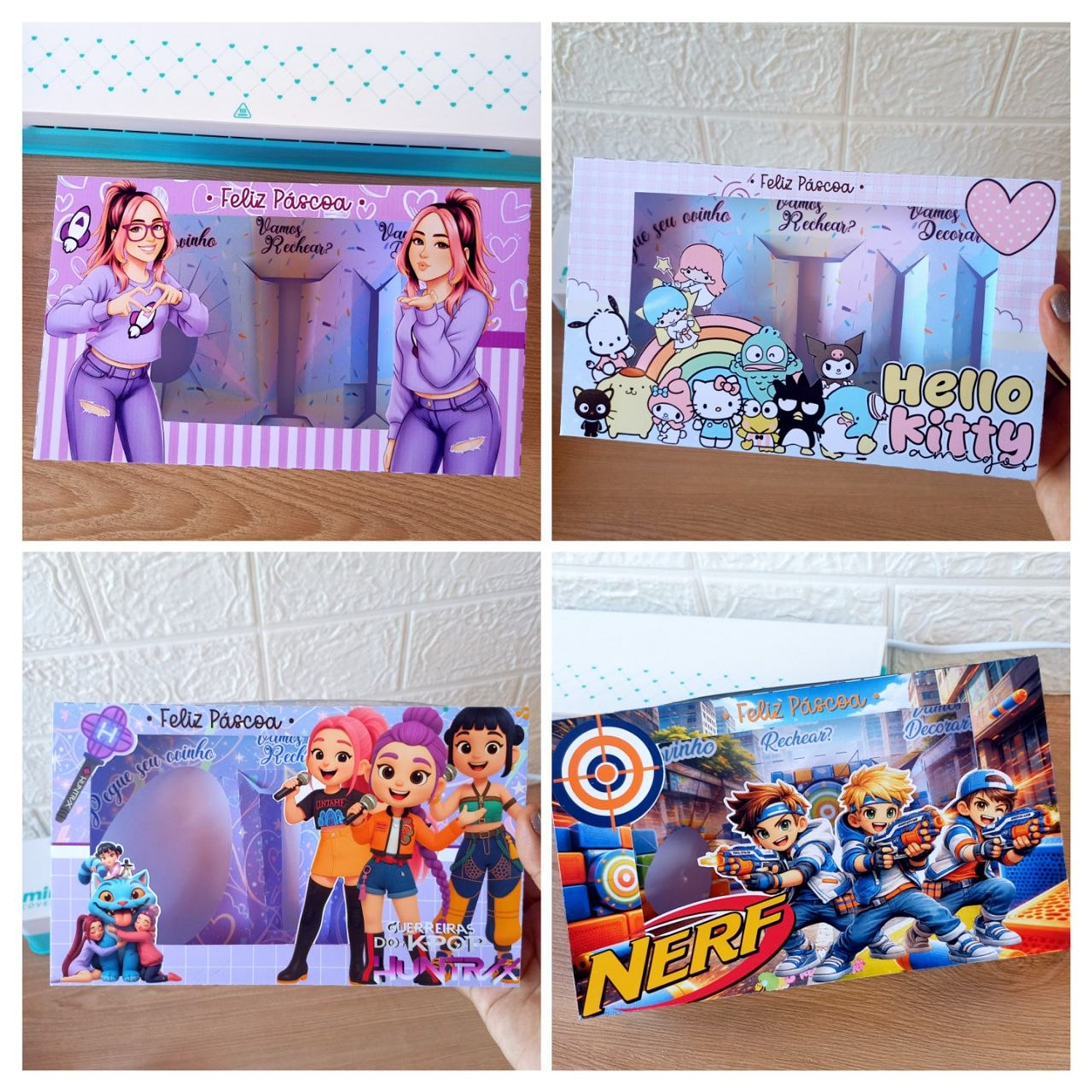 Arquivo Pack 02 Caixas Mini Confeiteiro Páscoa 10 Temas 2