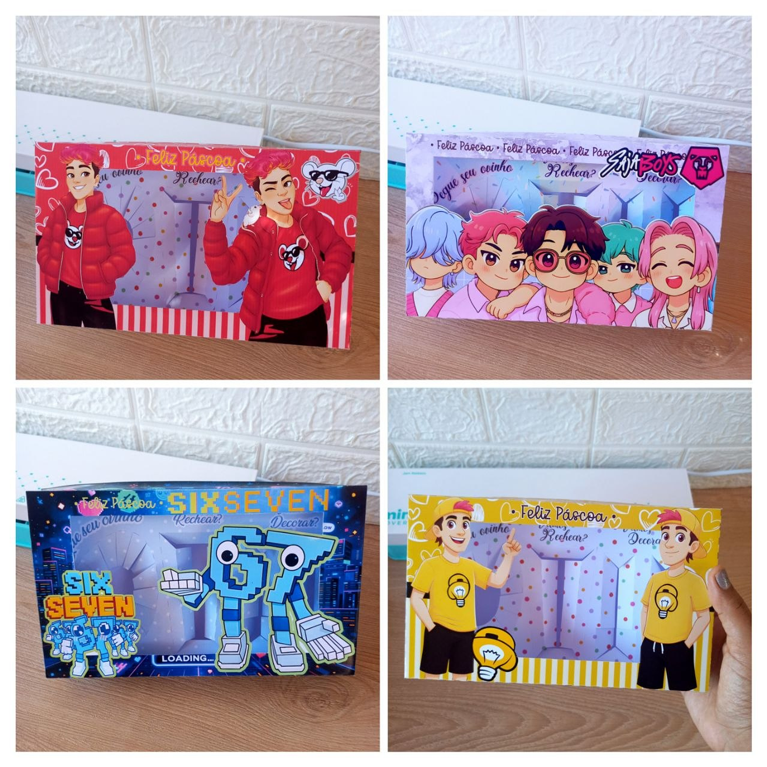 Arquivo Pack 03 Caixas Mini Confeiteiro Páscoa 10 Temas  2