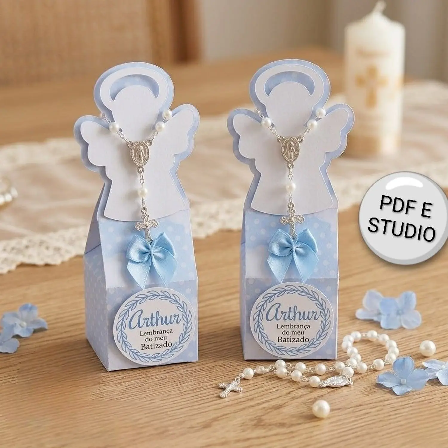 Arquivo Caixa Anjo Mini Terço Batizado