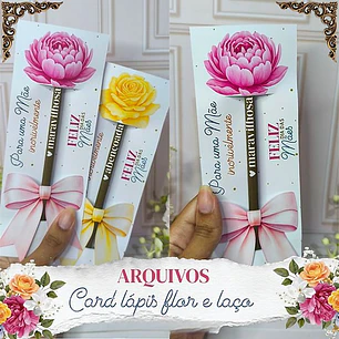 Arquivo Card Lápis e Laço - Dia Das Mães - Desenhitos Da Jana