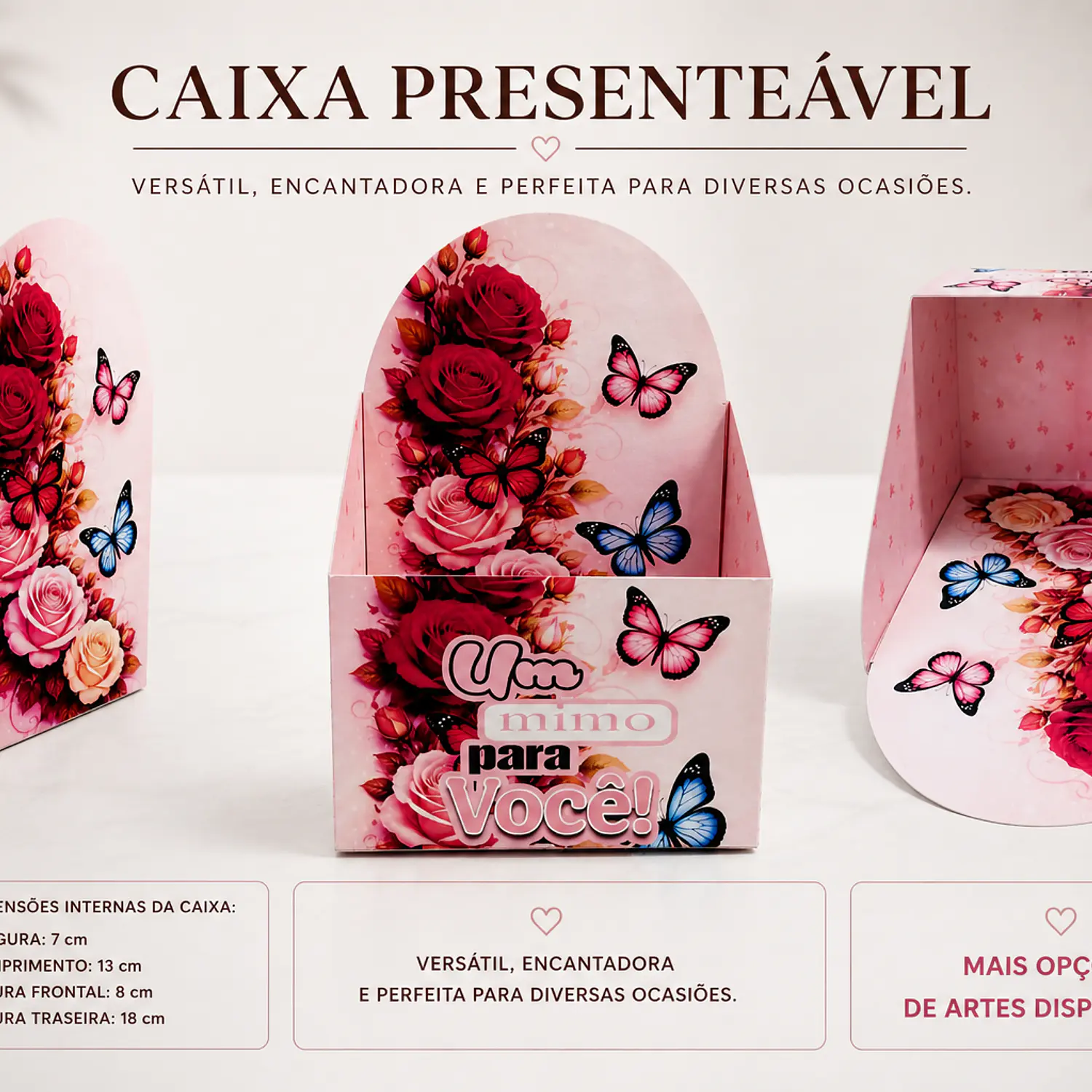 Arquivo Caixa Floral Presenteável 5 Estampas 1