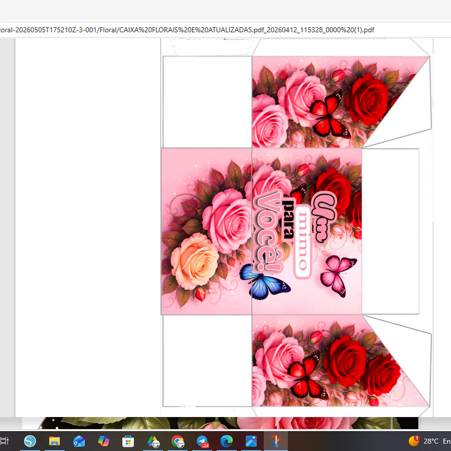 Arquivo Caixa Floral Presenteável 5 Estampas 4
