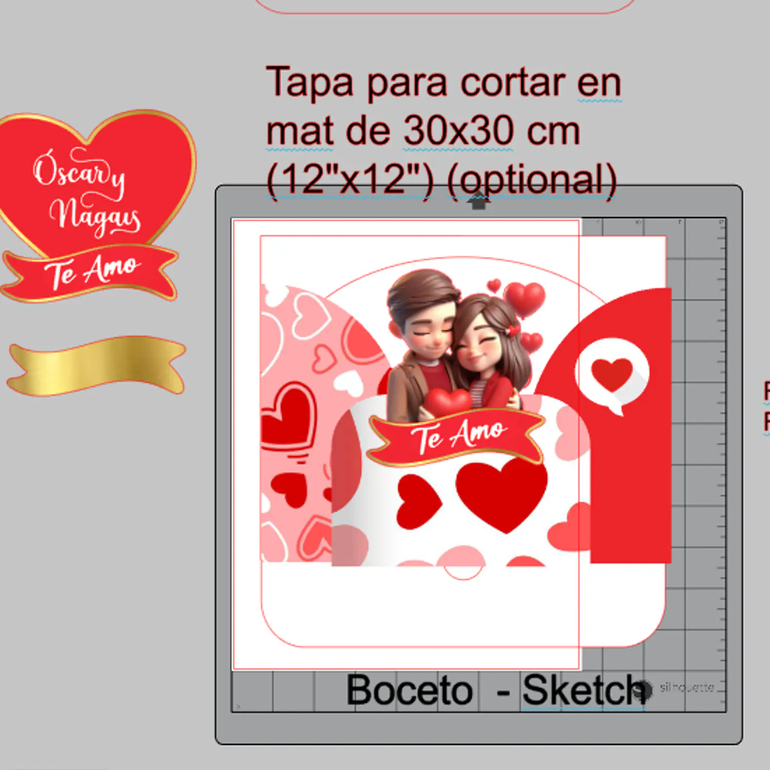 Arquivo Caixa Bandeja Cenário Love Presenteável - Namorados - Datas Comemorativas 2