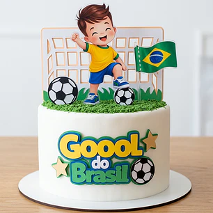 Arquivo Topo Gol Do Brasil Menino - Pdf e Studio - Toppers