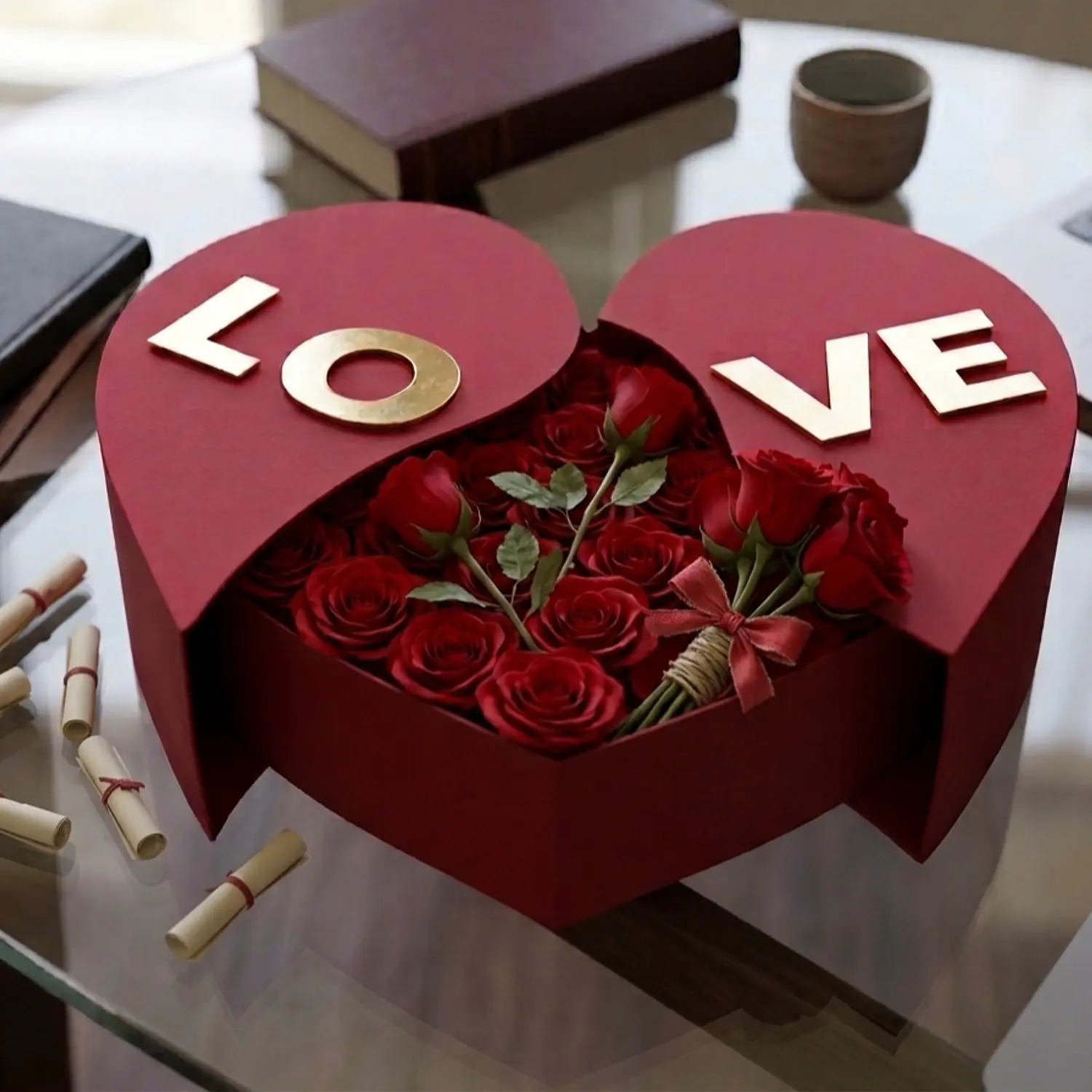 Arquivo Caixa Coração Love - Pdf e Studio  3