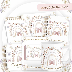 Encadernação Kit Caderneta Arco Íris Delicado