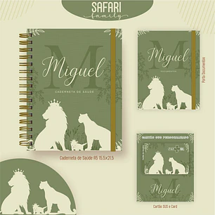 Encadernação Kit Caderneta Safari Family
