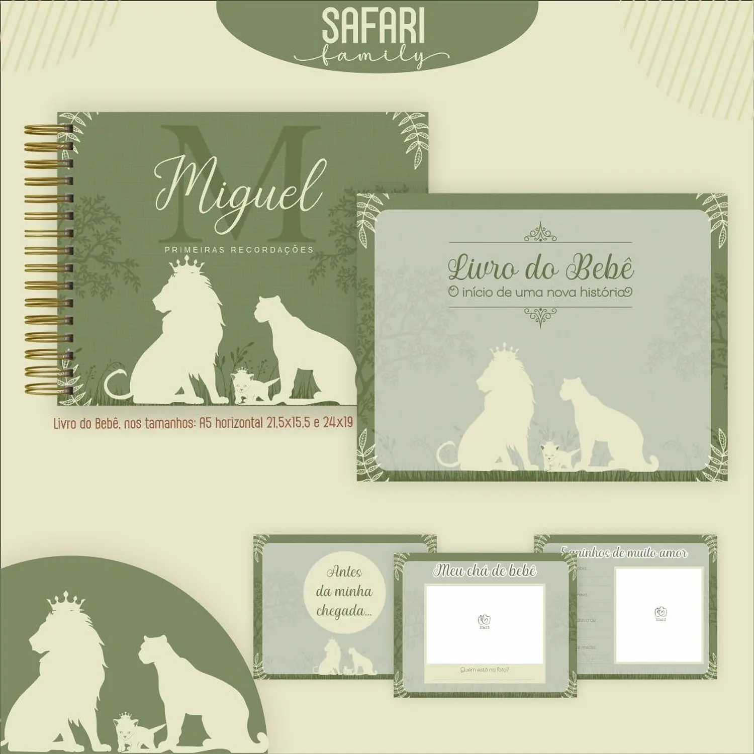 Encadernação Kit Caderneta Safari Family 2