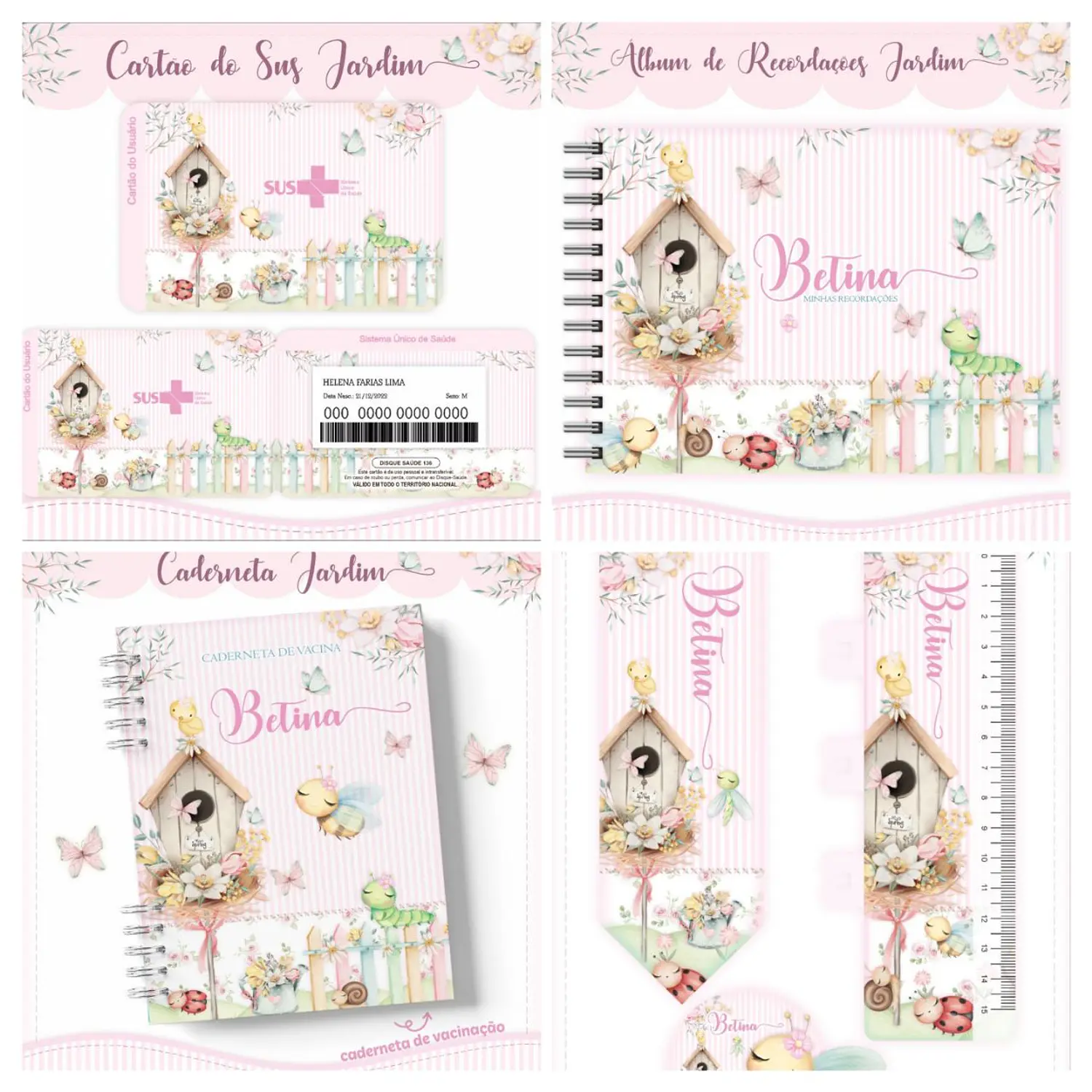 Encadernação Kit Caderneta Jardim 2