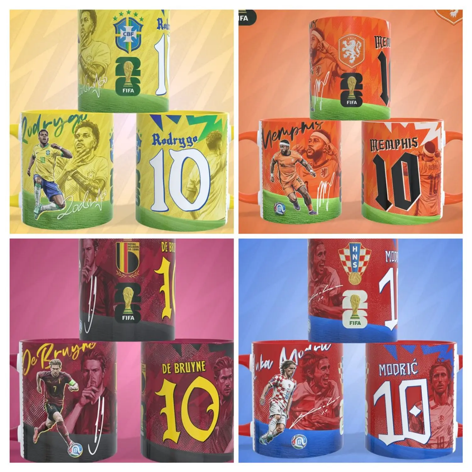 Kit Sublimação Arte Para Caneca Copa Do Mundo 2026 6