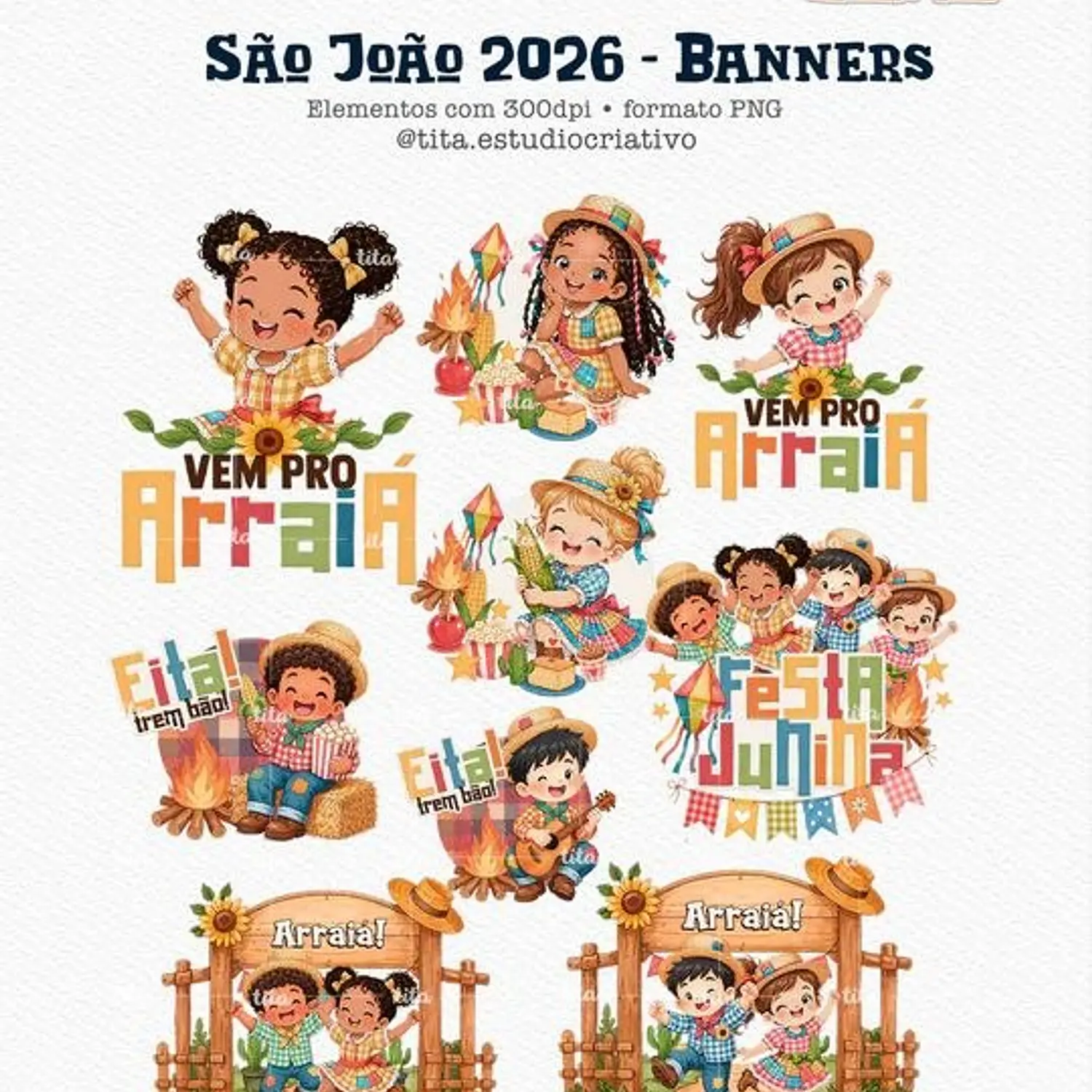 Kit Digital Combo São João + Copa Junina - Tita 6
