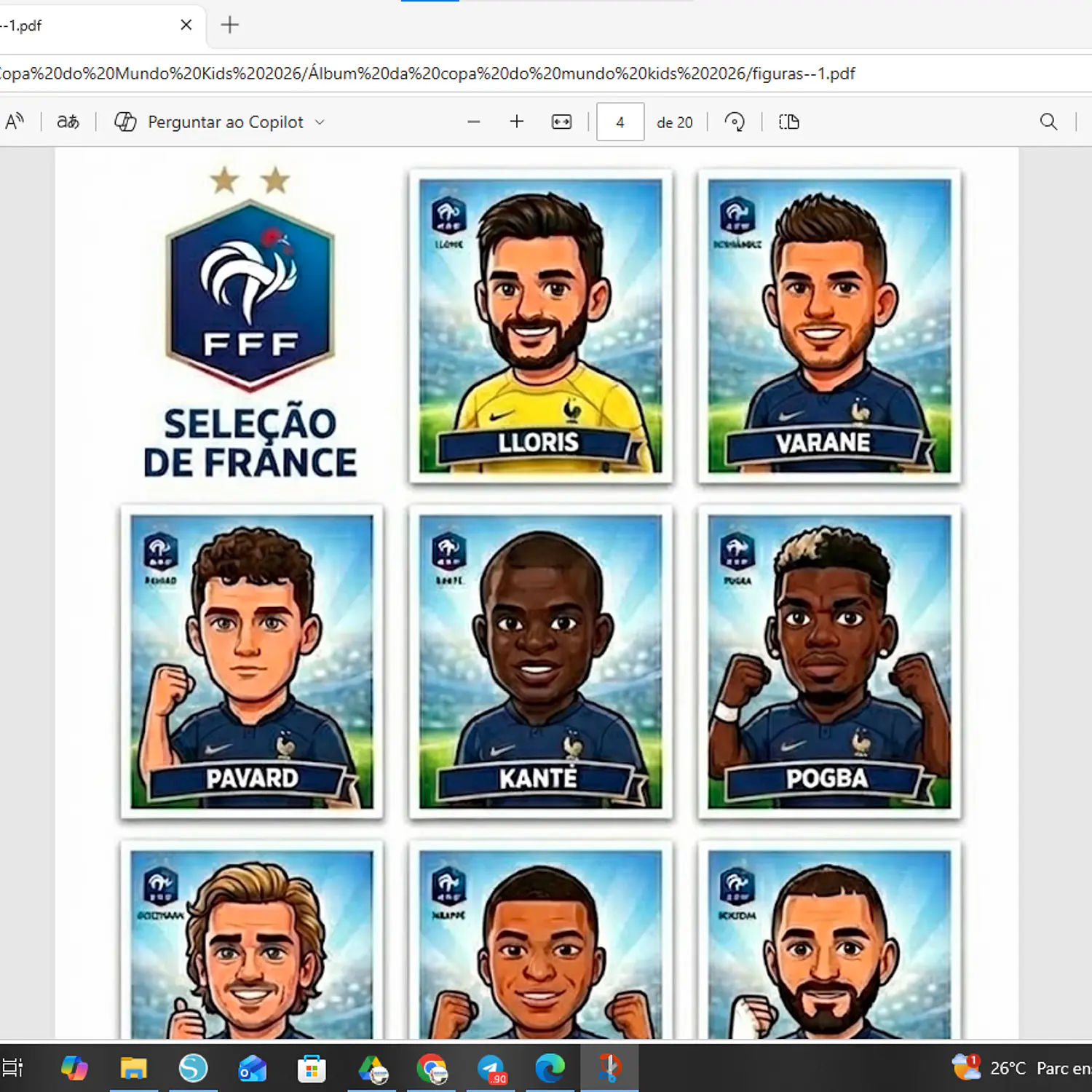 Arquivo 2 Álbuns Copa Do Mundo Kids Ilustrado  2026 21