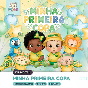 Arquivo Kit Digital Minha Primeira Copa - Miau Criativo