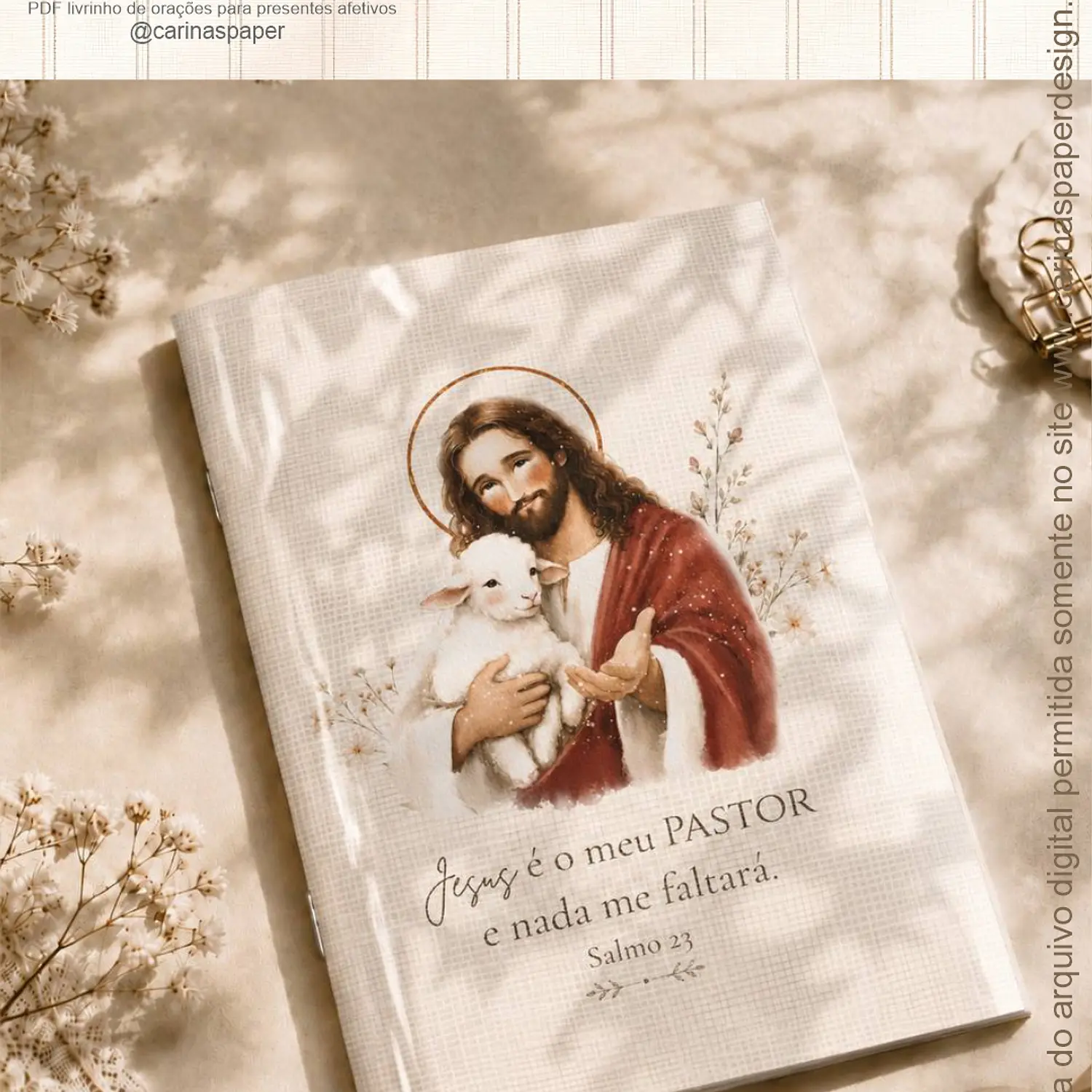Encadernação Livrinho De Orações O Bom Pastor - Carinaspaper 2