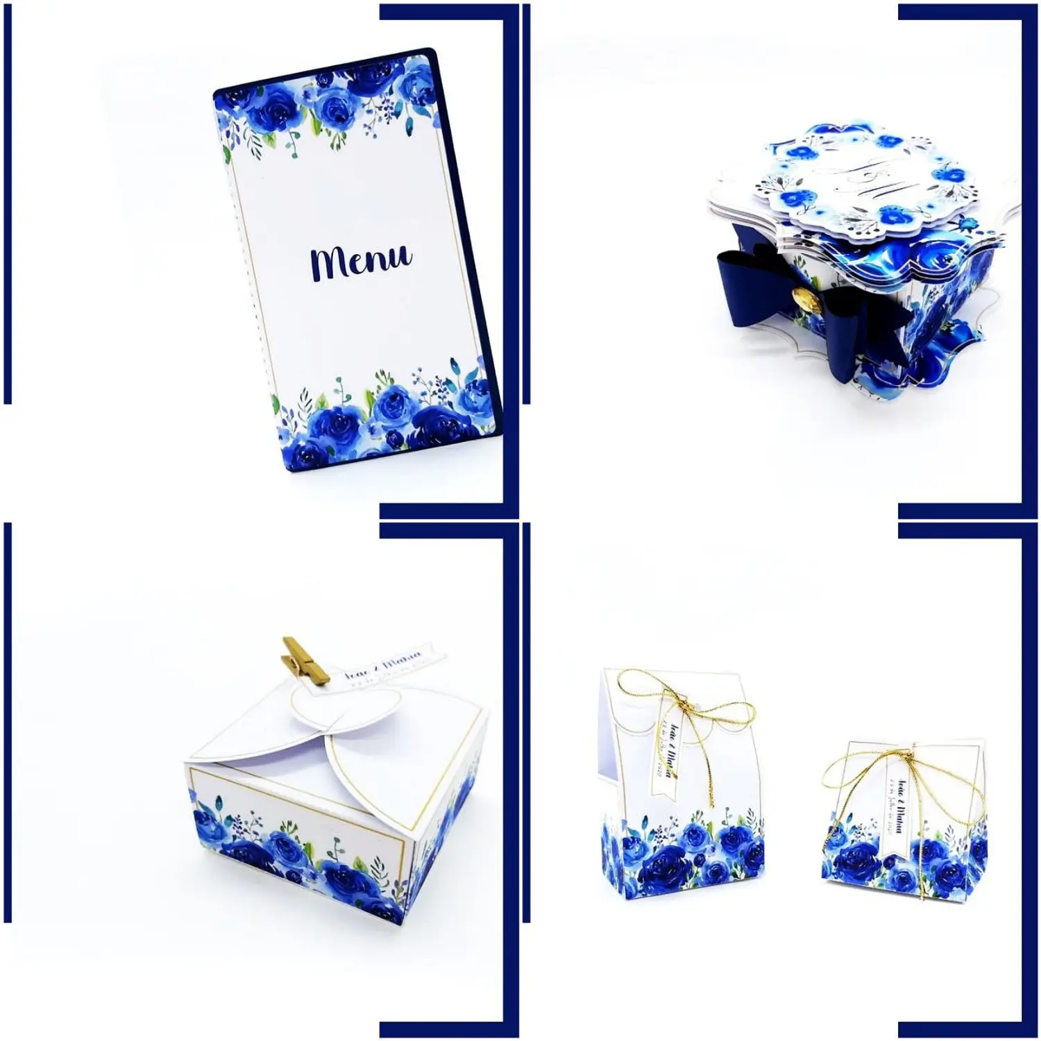 Arquivo Casamento Floral Azul - Pdf e Studio 2