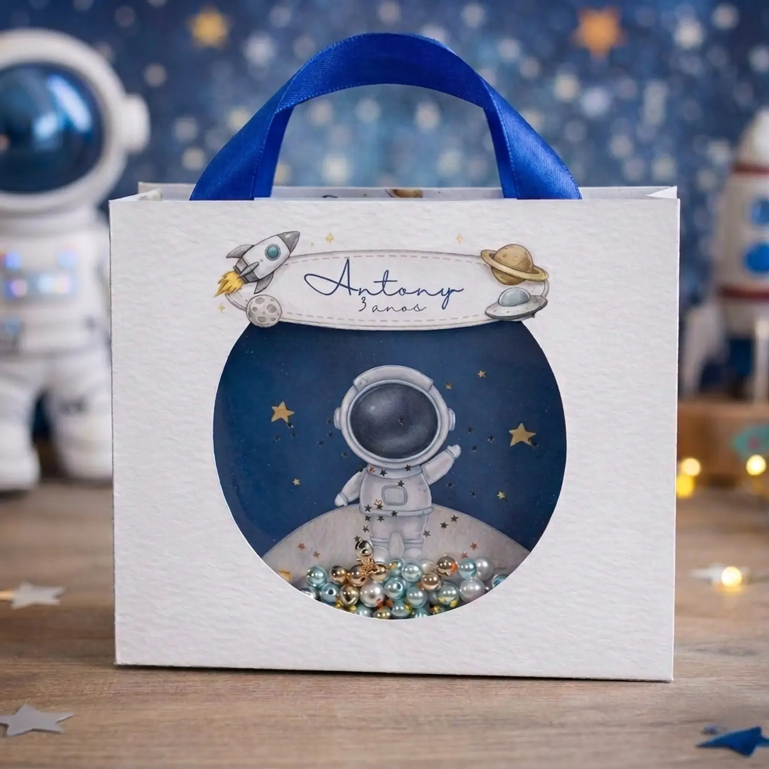 Arquivo Sacola Astronauta Shaker luxo + Molde Limpo