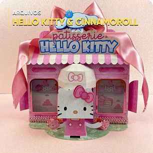 Arquivo Caixa Cenário Maleta Hello Kitty e Cinnamoroll