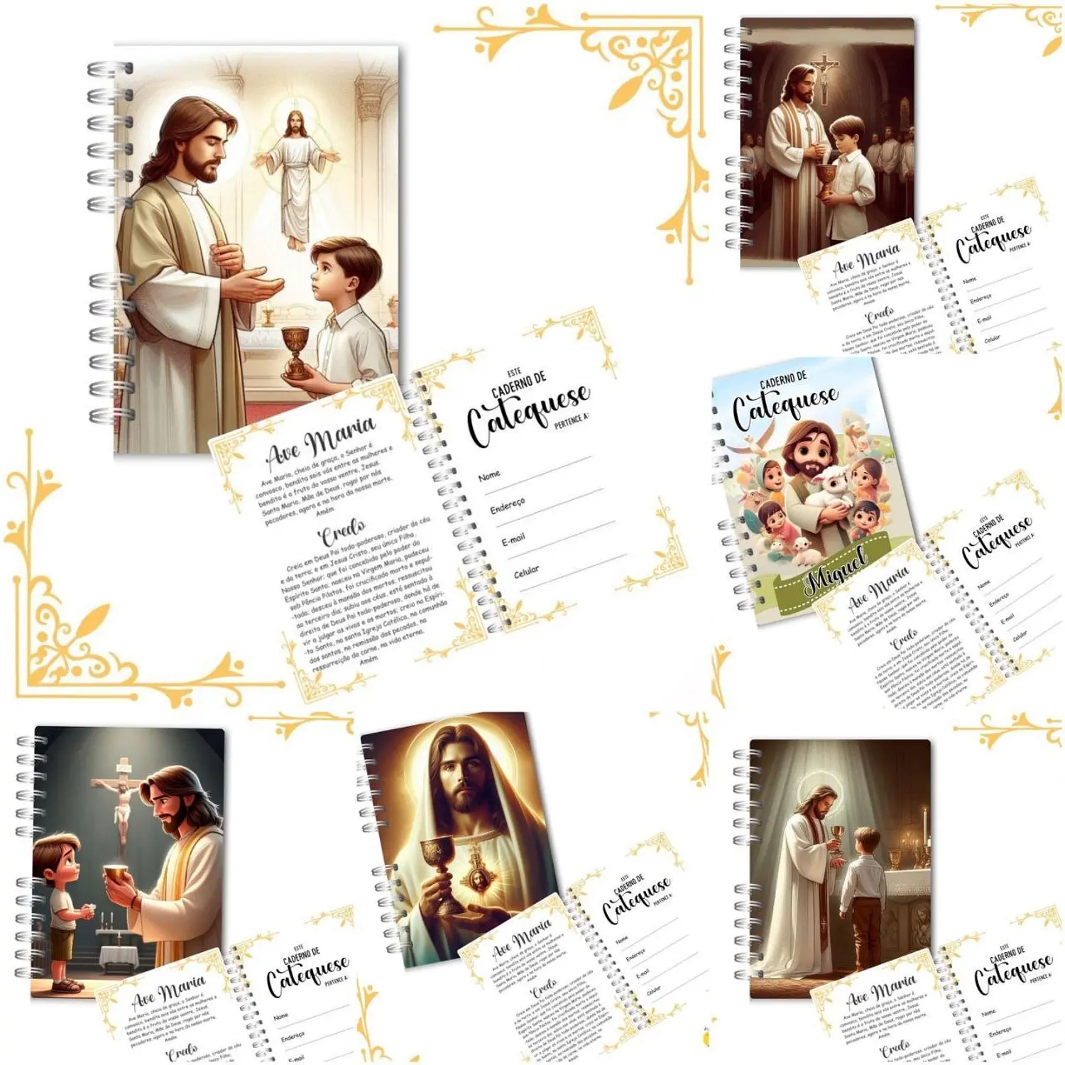 Encadernação Caderno Catequese - Abelhinha 8