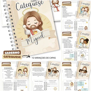 Encadernação Caderno Catequese 15 Capas Variadas - Abelhinha