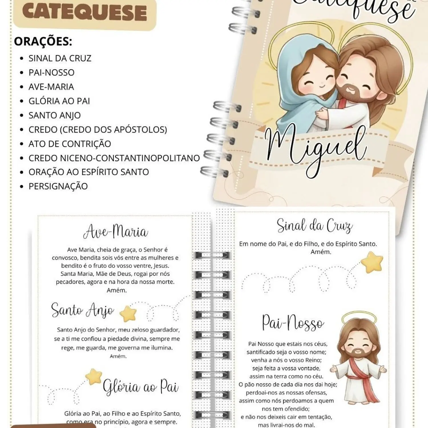 Encadernação Caderno Catequese 15 Capas Variadas - Abelhinha 4