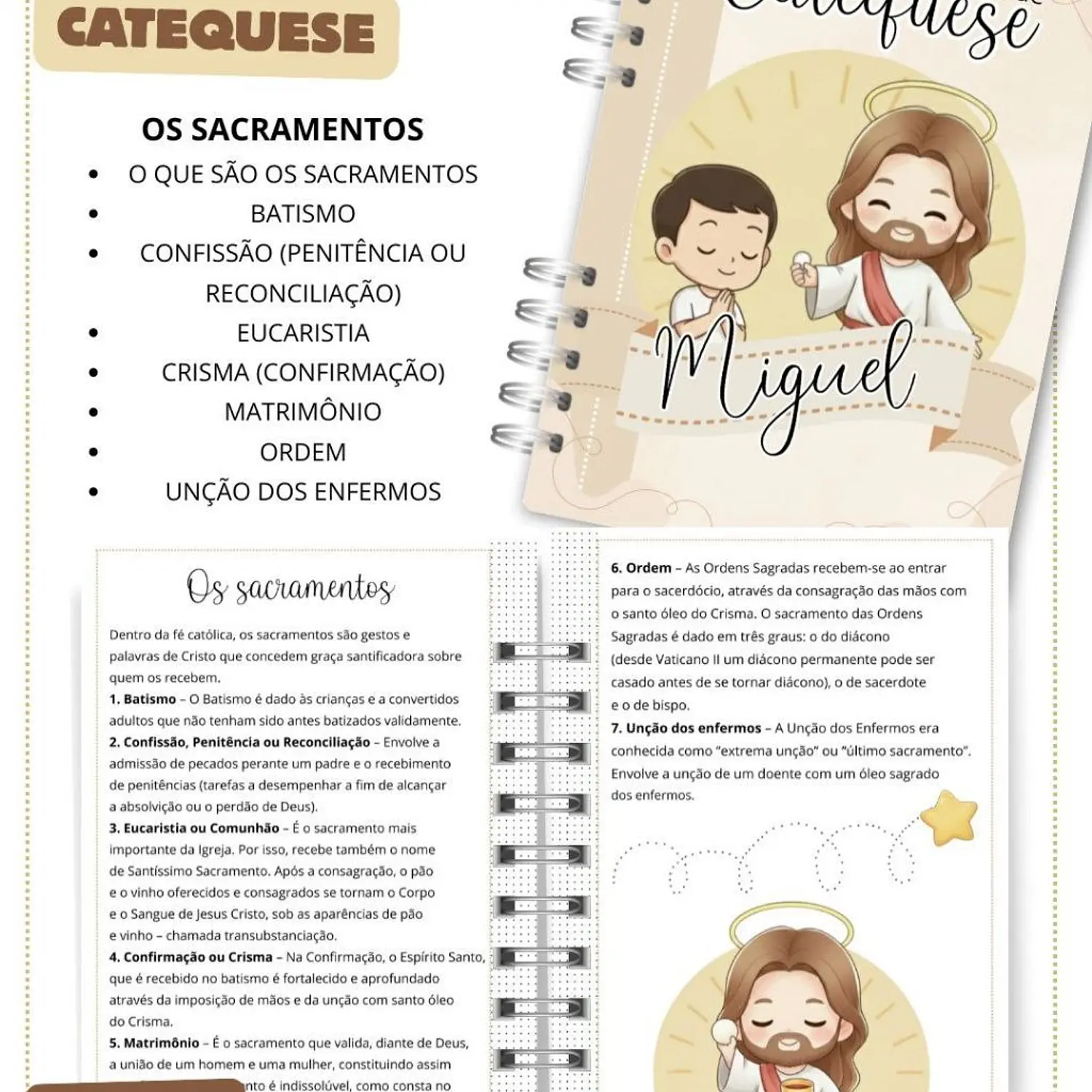 Encadernação Caderno Catequese 15 Capas Variadas - Abelhinha 6