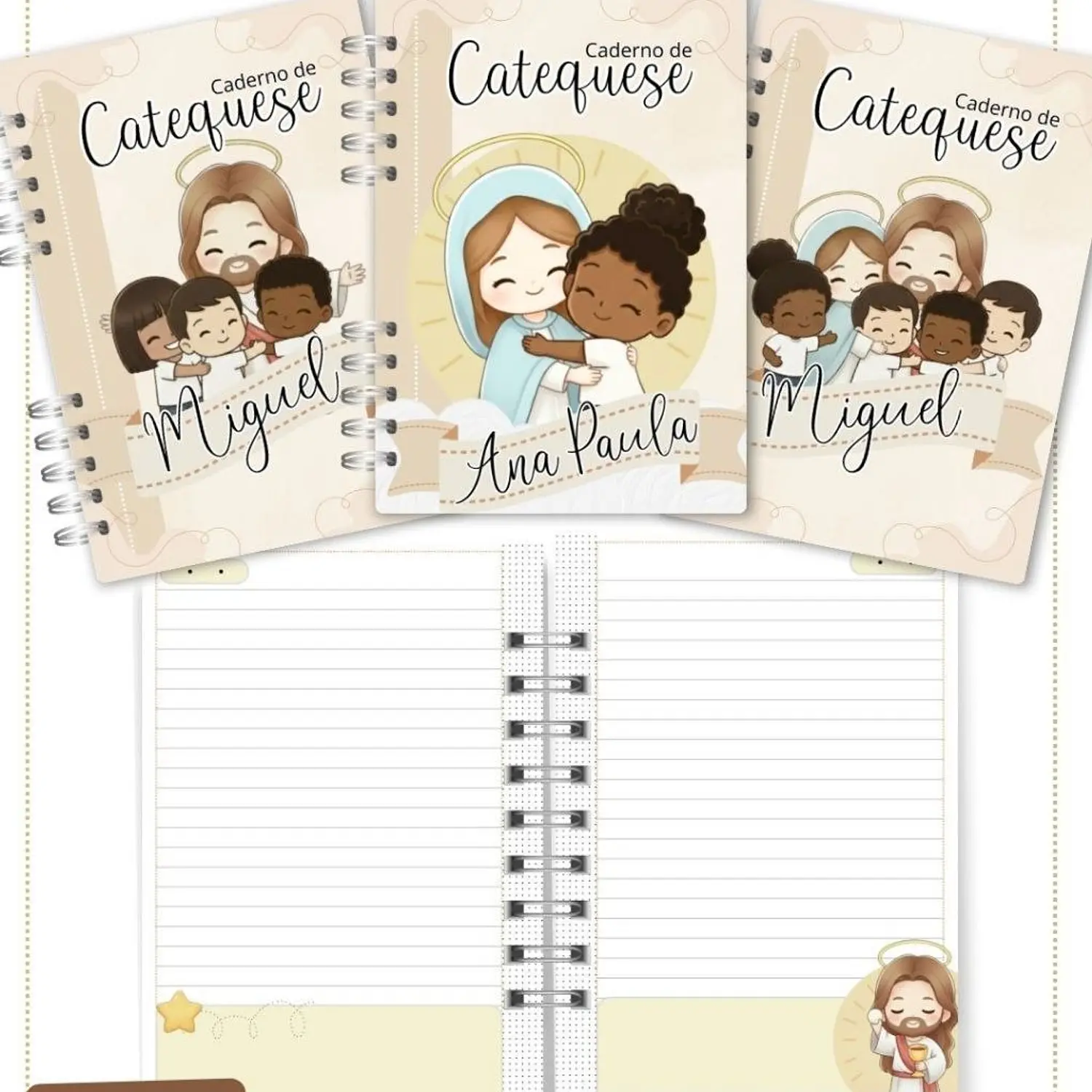 Encadernação Caderno Catequese 15 Capas Variadas - Abelhinha 7