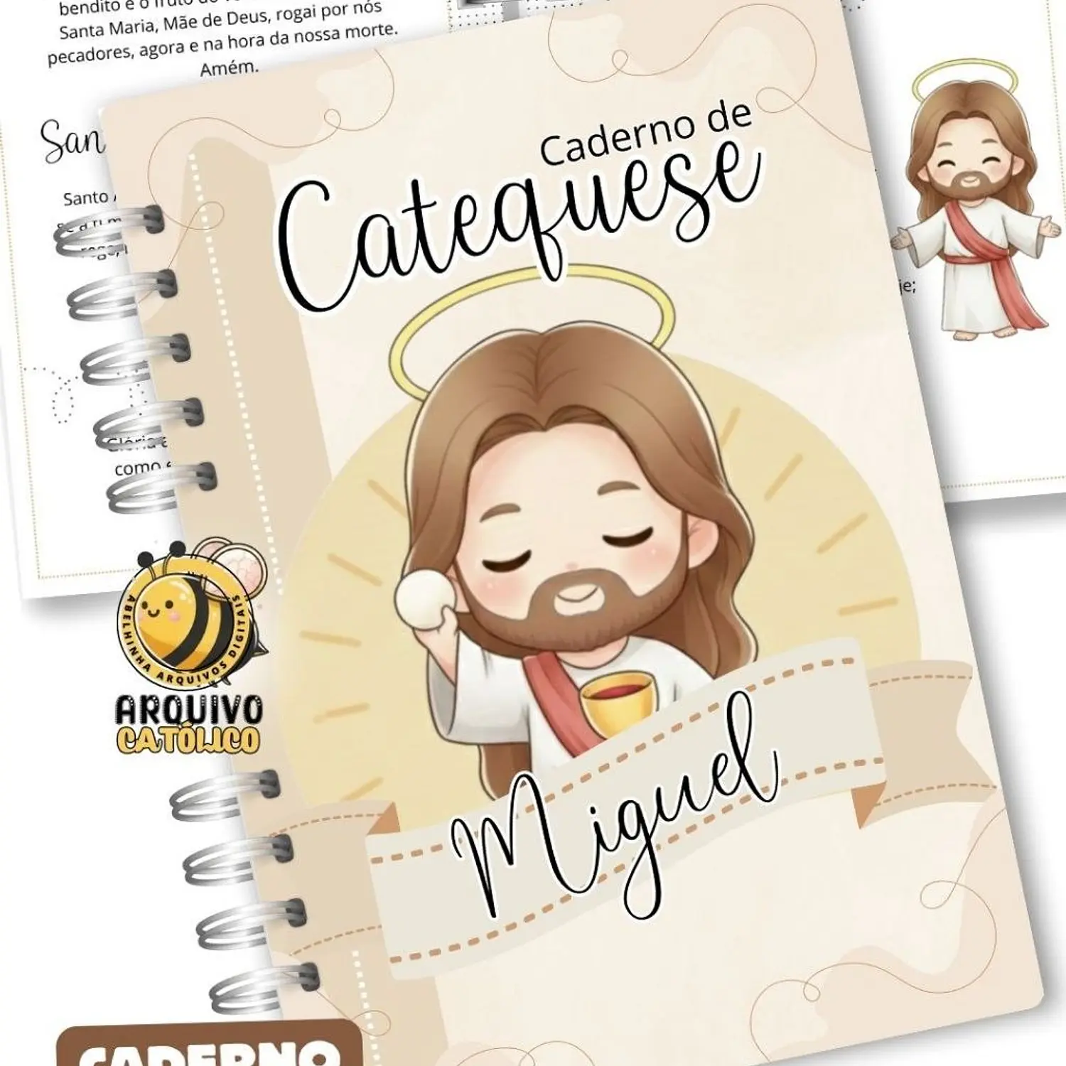 Encadernação Caderno Catequese 15 Capas Variadas - Abelhinha 11