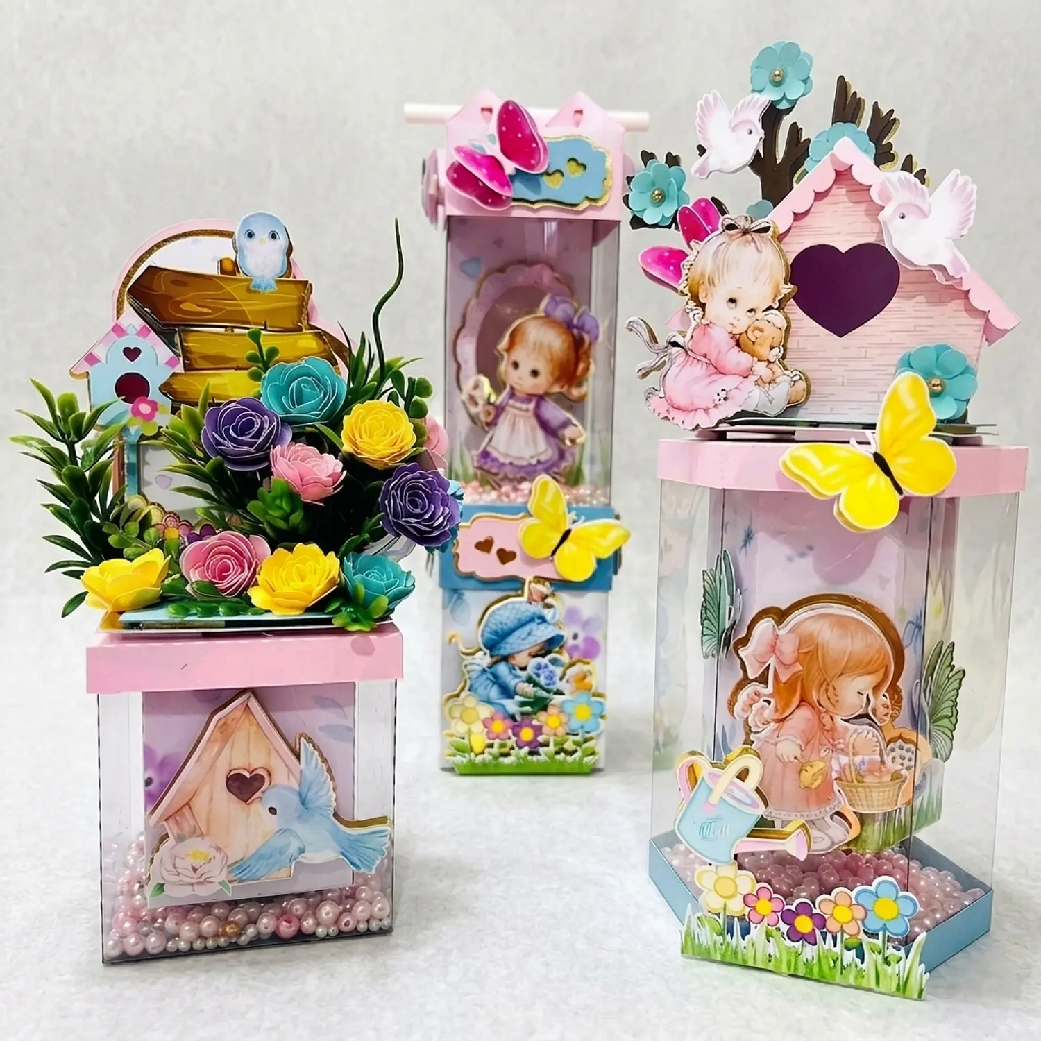 Arquivo Trio De Caixas Vitrine Jardim De Luxo Acetato - Pdf e Studio