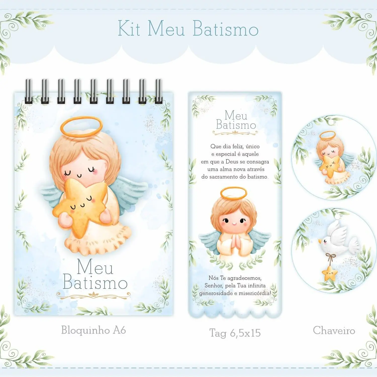 Encadernação Kit Meu Batismo - Lina Criativa 6