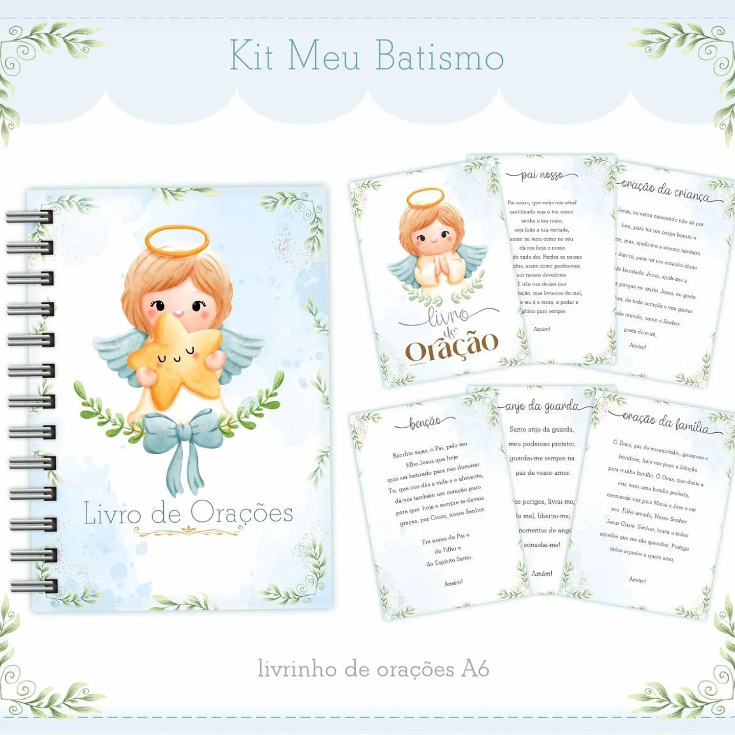 Encadernação Kit Meu Batismo - Lina Criativa 7