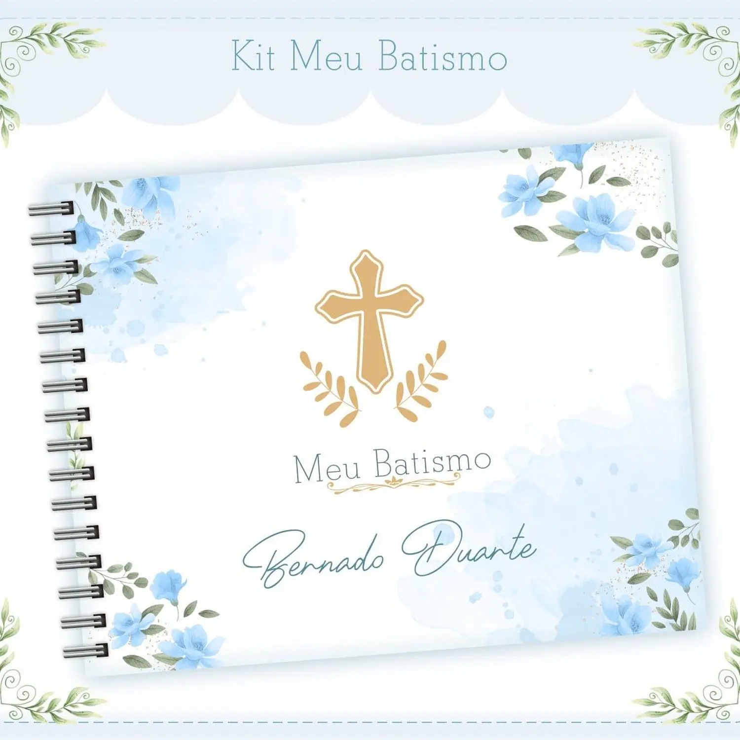 Encadernação Kit Meu Batismo - Lina Criativa 3