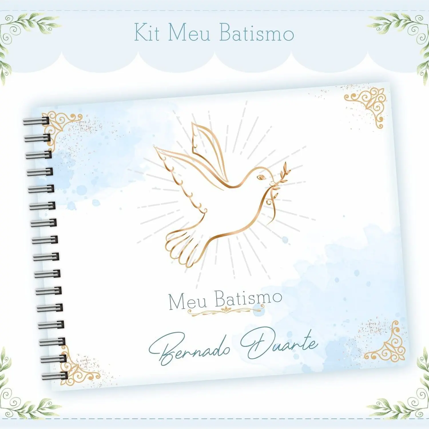 Encadernação Kit Meu Batismo - Lina Criativa 2