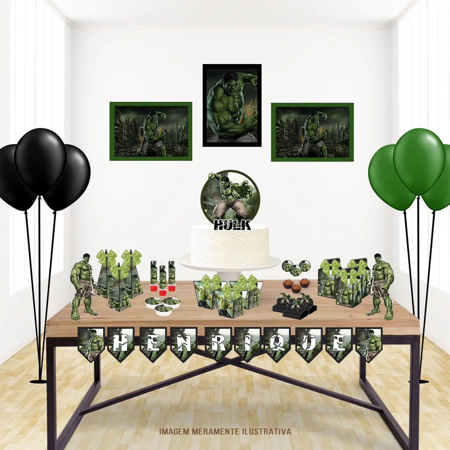 Arquivo Kit Só Um Bolinho Hulk - Pdf e Studio