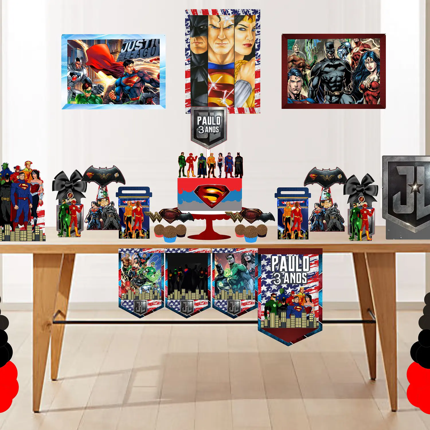 Arquivo Kit Só Um Bolinho Liga Da Justiça - Pdf e Studio