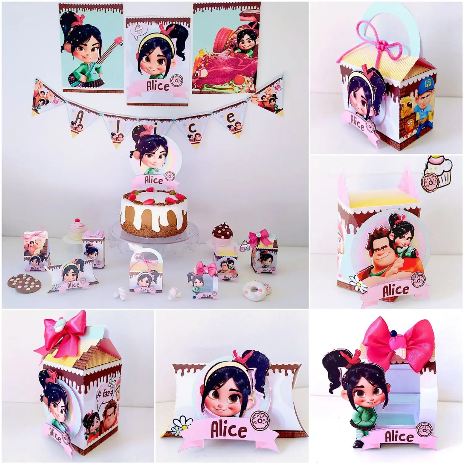 Arquivo Kit Só Um Bolinho Detona Ralph - Venellope - Pdf e Studio 1