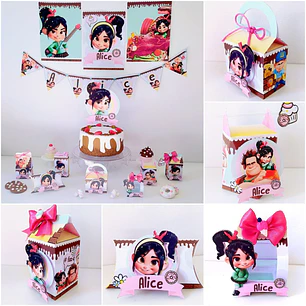 Arquivo Kit Só Um Bolinho Detona Ralph - Venellope - Pdf e Studio