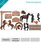 Arquivo Topo Cavalos Cowboy e Cerca - Topo e corte - thumbnail 1
