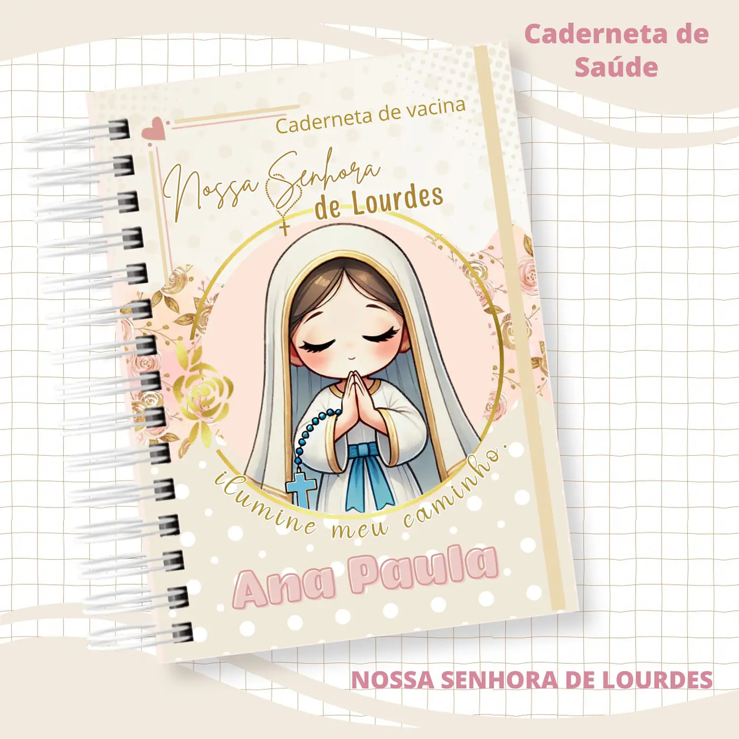 Encadernação Caderneta de Saúde Nossa Senhora De Lourdes 1